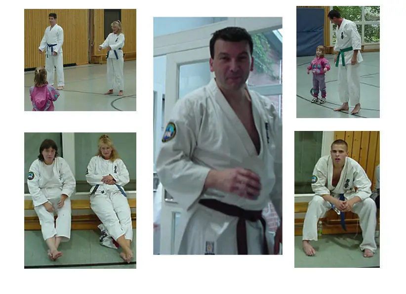 Collage aus dem Jahr 2000 Fotocollage aus dem Jahr 2000 aus dem Dojo des Kyokushinkai Karate Köpenick e.V.