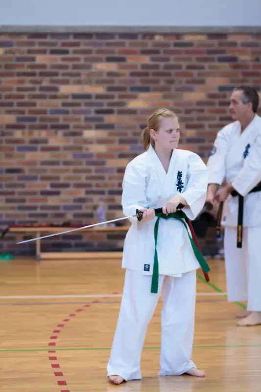 Jenny Katana Kata Training Lindow 2013 Jenny vom Kyokushinkai Karate Köpenick e.V. beim Katana Kata Training im Trainingslager Lindow im Jenny Katana Kata Training Lindow 2013.