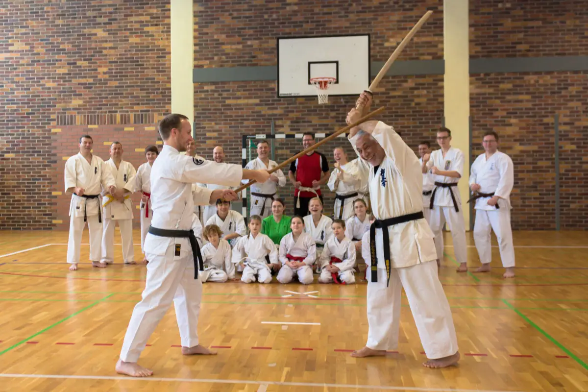 Sensei Moss & Ryan – Bo gegen Katana Lustig Lindow 2013 Lustiger Moment bei der Vorführung von Bo gegen Katana mit Sensei Moss und Ryan in Lindow 2013.